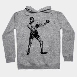 Classic Boxer Pixel Art Black Color Hoodie